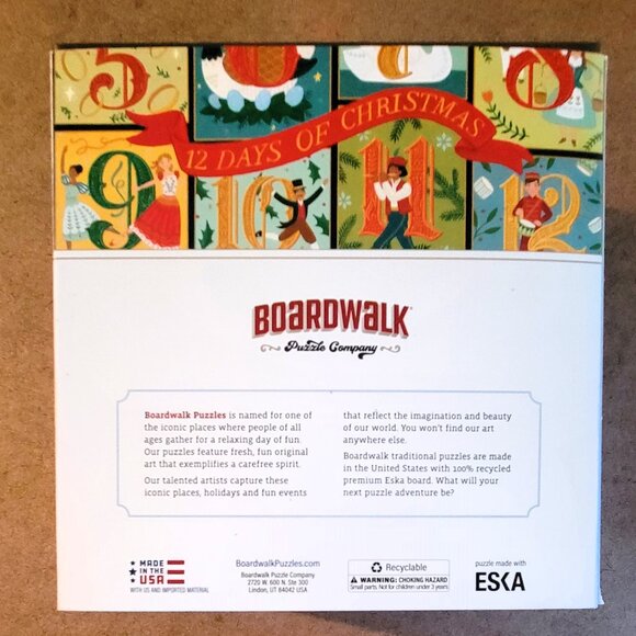 Boardwalk 12 DAYS OF CHRISTMAS Jigsaw Puzzle 1000 pieces - Picture 4 of 9